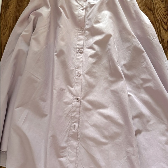 Uniqlo women’s high waist cotton blend lilac skirt (size M) - Picture 3 of 4